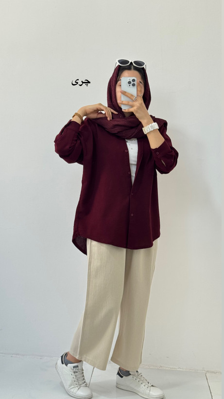 شومیز زرشکی چری تابستونی