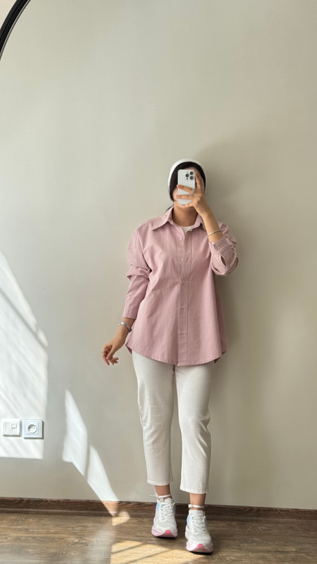 شومیز پگاه بلند قواره دار سایز بزرگ تابستونی لنین لینن خنک