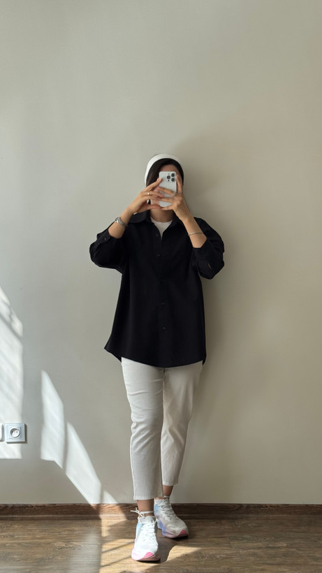 شومیز پگاه بلند قواره دار سایز بزرگ تابستونی لنین لینن خنک