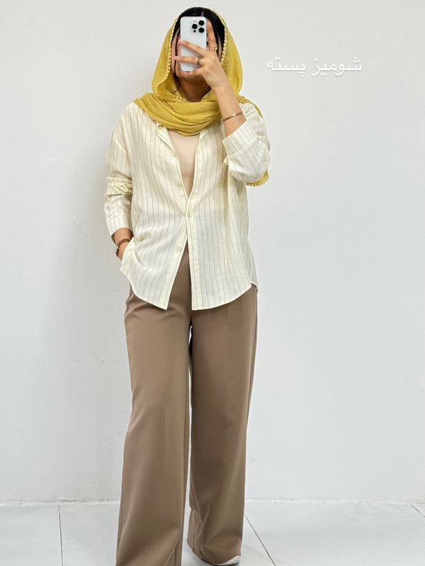 شومیز کره ای لیمویی