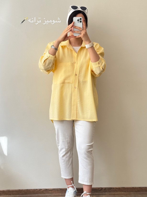 شومیز کره ای لیمویی